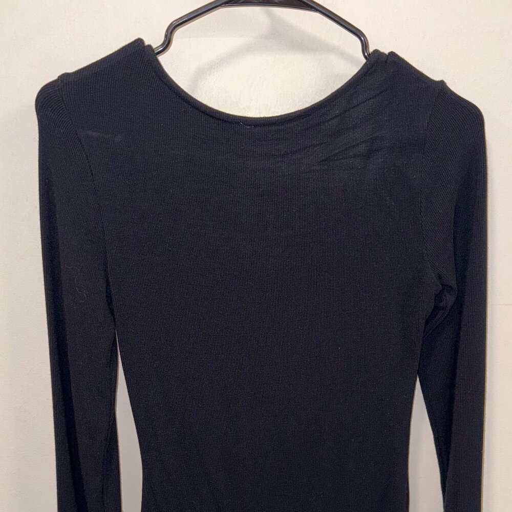 garage long sleeve bodycon maxi dress